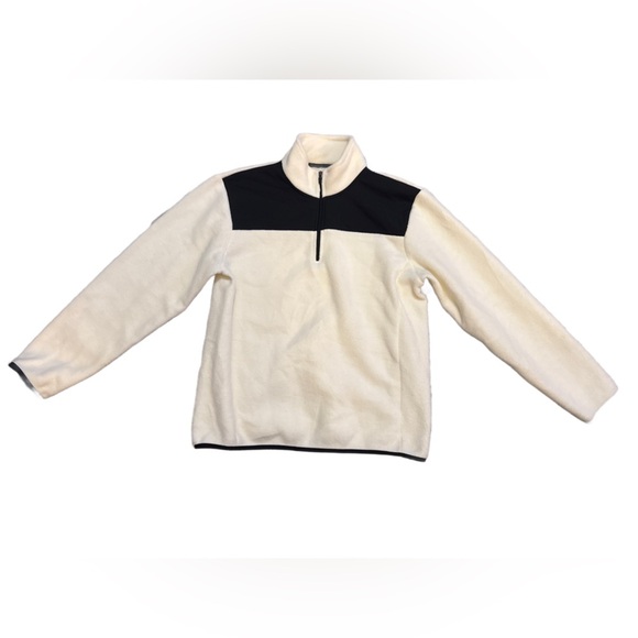 ZYIA Jackets & Blazers - ZYIA Active Cream and Black Fleece Quarter Zip XL